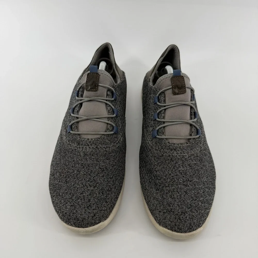 OluKai Alapa Li Sneaker Mens 11 Grey Charcoal Textile Leather Slip On 10395-2626